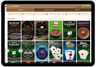 Gry Stołowe w BetHall Casino Gry Stołowe